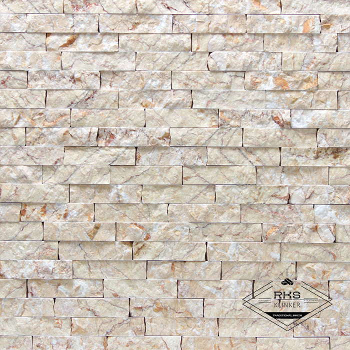 Фасадный камень Полоса - Мрамор Солнечный с прожилками в Саратове
